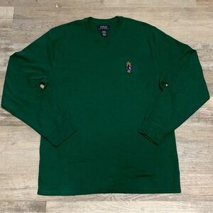 Polo Ralph Lauren Adult Large Green Thermal Sleepwear Teddy Bear